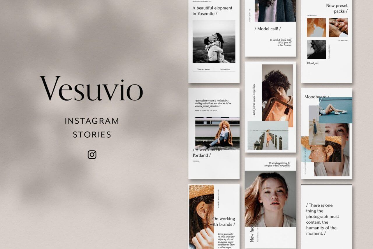 Vesuvio, an Instagram mockup template