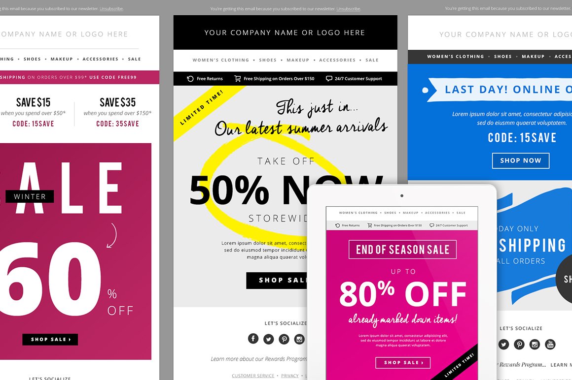 4 Sales Email Newsletter Template