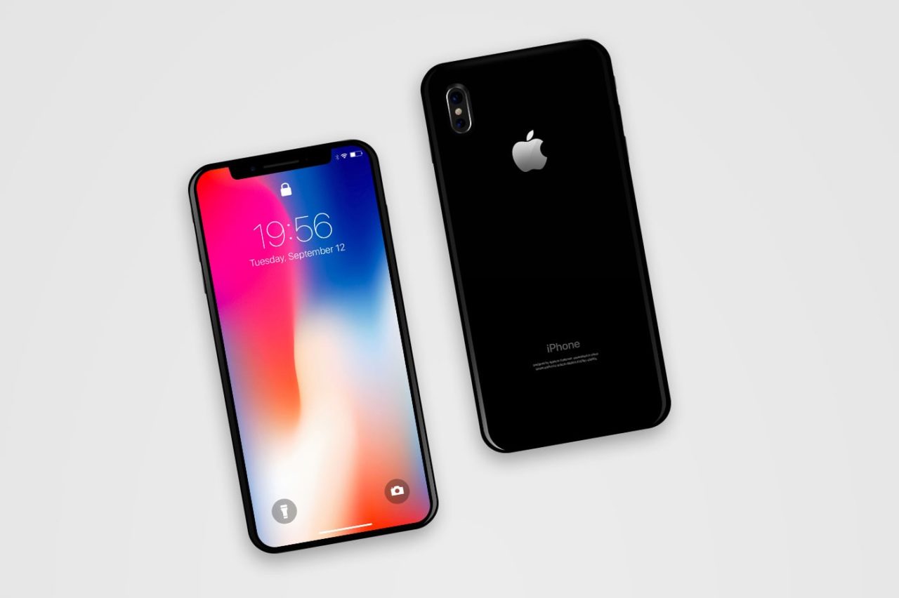iPhone X Front and Back Mockup PSD