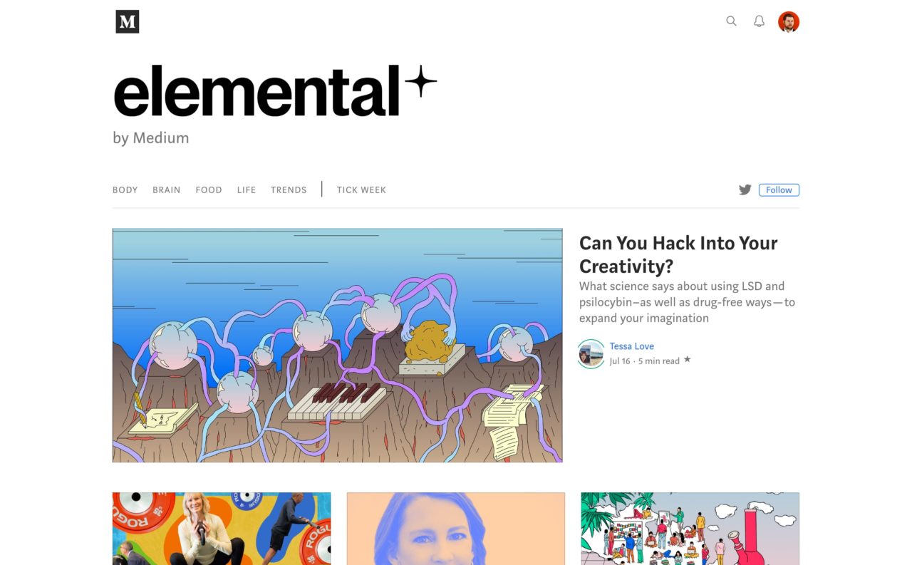elemental blog design