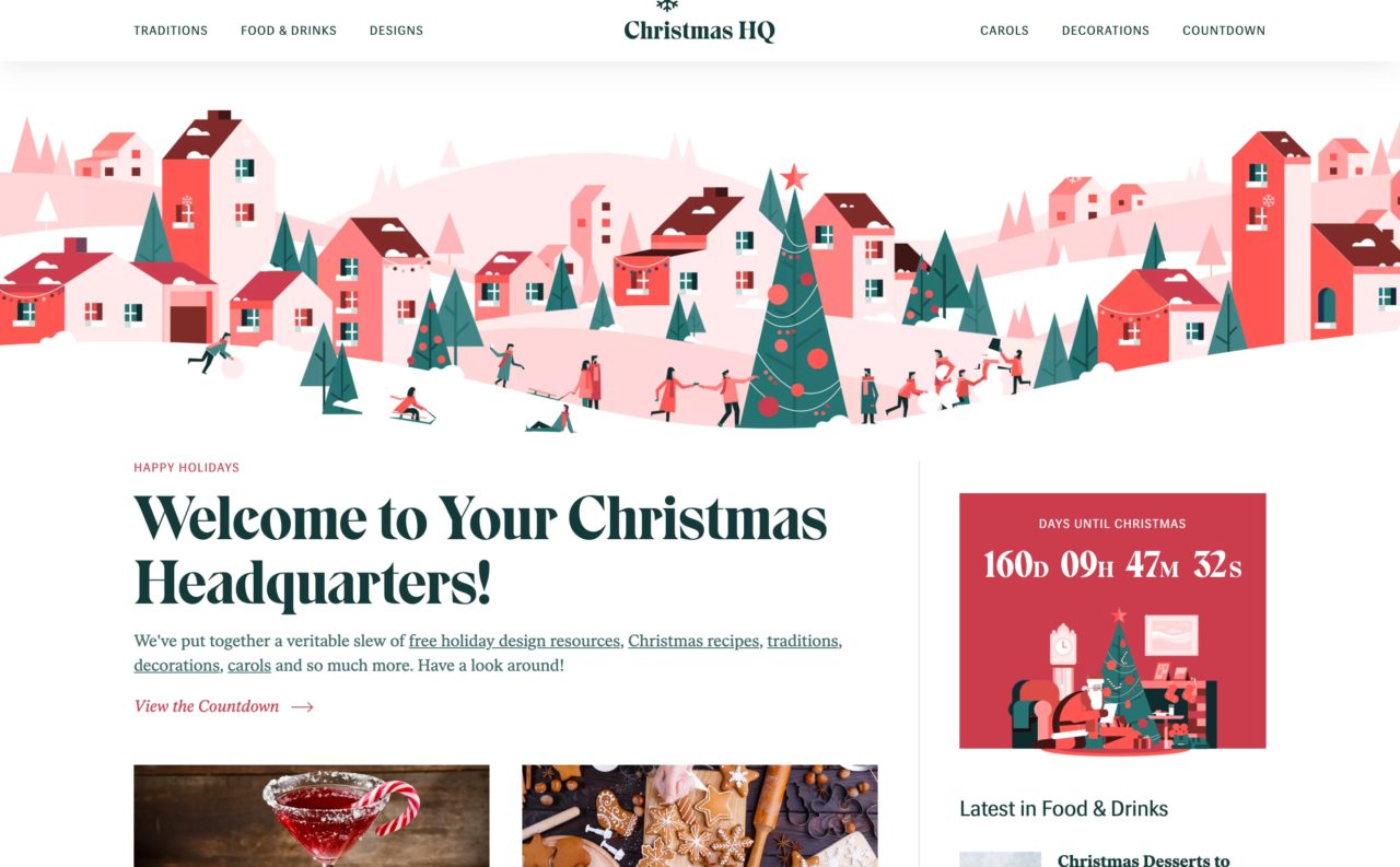 christmas hq blog design