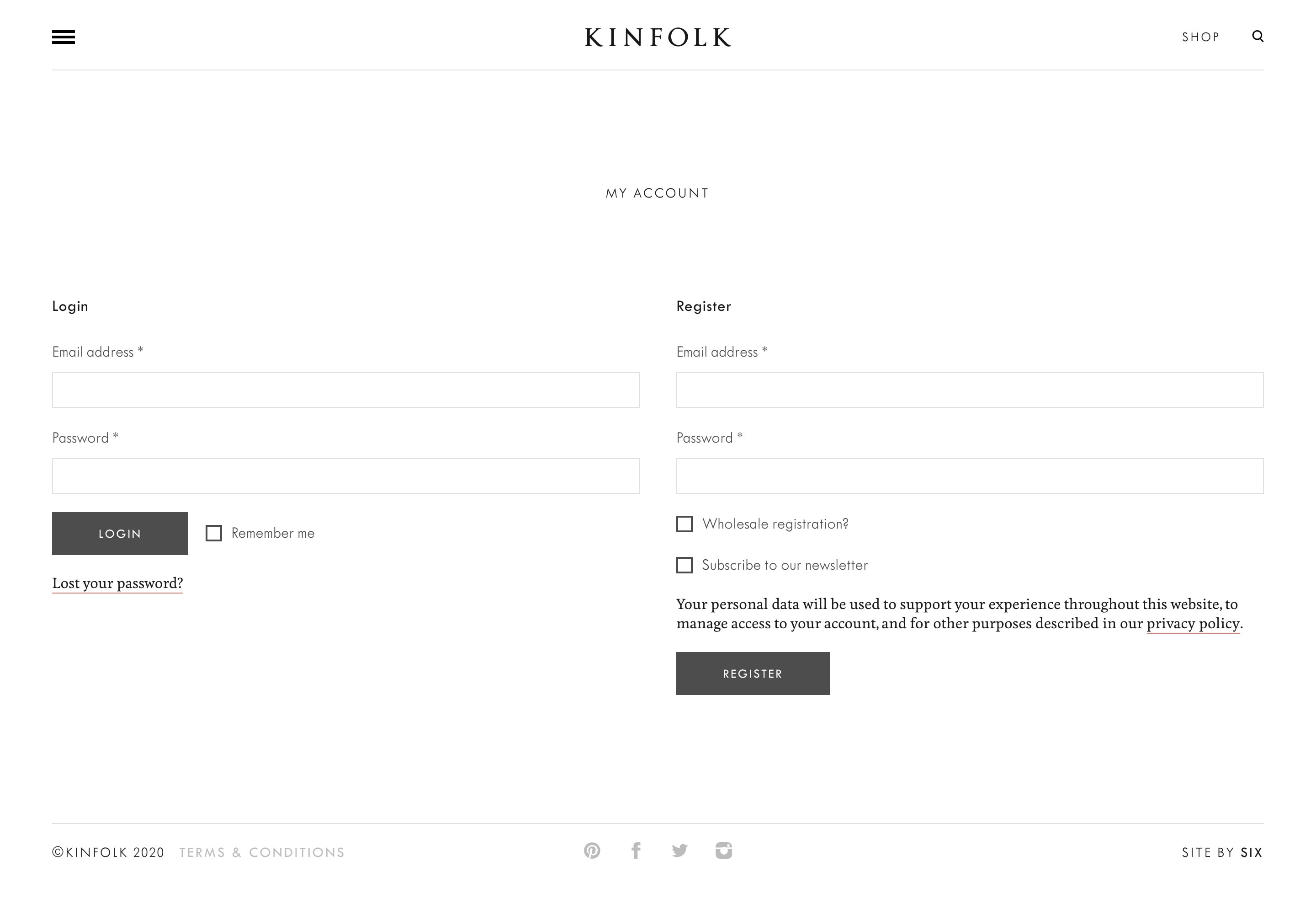 kinfolk register login page
